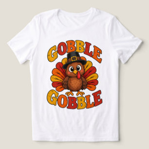 Grappige Thanksgiving Gobble Gobble Kalkoen Vintag Tri-Blend Shirt