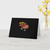 Grappige Thanksgiving - Gobble Till You Wobble Cla Kaart (Gele Bloem)