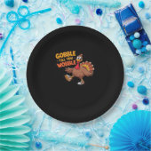 Grappige Thanksgiving - Gobble Till You Wobble Cla Papieren Bordje (Feest)