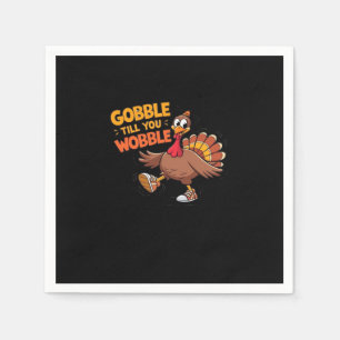 Grappige Thanksgiving - Gobble Till You Wobble Cla Servet