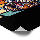 Grappige Thanksgiving Gobblegool Kalkoen Design Un Poster (Hoek)
