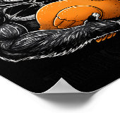 Grappige Thanksgiving Gorilla met kalkoen Lgrim-ho Poster (Hoek)