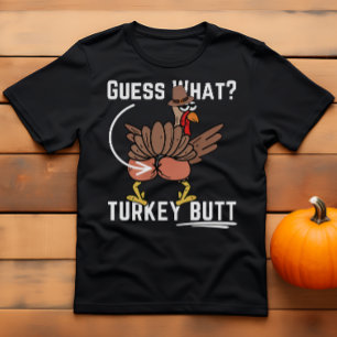 Grappige Thanksgiving grap raden wat Turkije kont T-shirt