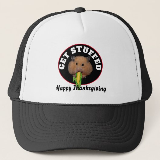 Grappige Thanksgiving hamster Trucker Pet (Voorkant)