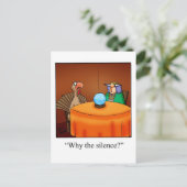 Grappige Thanksgiving-humor-ansichtkaarten Feestdagenkaart (Staand voorkant)