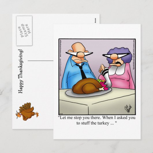 Grappige Thanksgiving Humor Briefkaart "Spectickle (Voorkant / Achterkant)