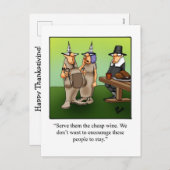 Grappige Thanksgiving Humor Briefkaarten (Voorkant / Achterkant)