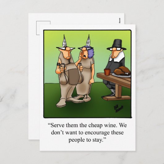 Grappige Thanksgiving Humor Briefkaarten (Voorkant / Achterkant)