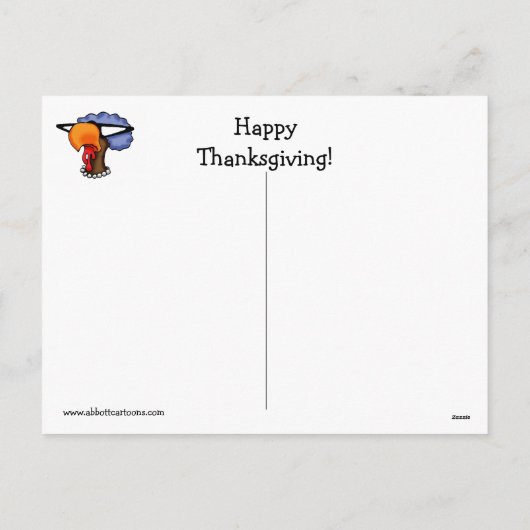 Grappige Thanksgiving Humor Briefkaarten (Achterkant)