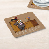 grappige Thanksgiving Humor Kartonnen Onderzetters (Schuin)