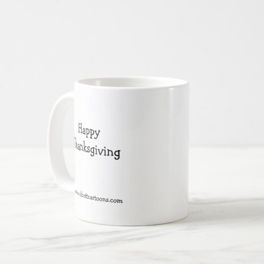Grappige Thanksgiving Humor Koffie Mok (Voorkant links)