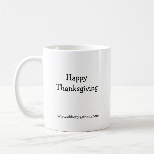 Grappige Thanksgiving Humor Koffie Mok (Links)