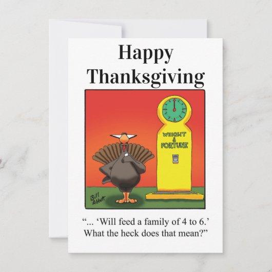 Grappige Thanksgiving Humor uitnodigingen (Voorkant)
