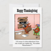 Grappige Thanksgiving Humor uitnodigingen (Voorkant)