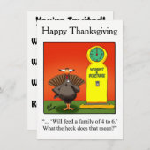 Grappige Thanksgiving Humor uitnodigingen (Voorkant / Achterkant)