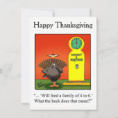 Grappige Thanksgiving Humor uitnodigingen (Voorkant)
