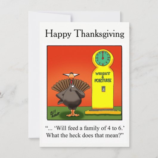 Grappige Thanksgiving Humor uitnodigingen (Voorkant)
