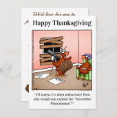 Grappige Thanksgiving Humor uitnodigingen (Voorkant / Achterkant)