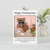 Grappige Thanksgiving Humor uitnodigingen (Staand voorkant)