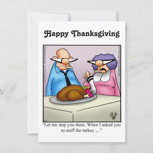 Grappige Thanksgiving Humor uitnodigingen (Voorkant)