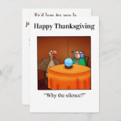 Grappige Thanksgiving Humor uitnodigingen (Voorkant / Achterkant)
