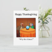Grappige Thanksgiving Humor uitnodigingen (Staand voorkant)