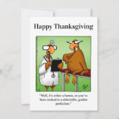 Grappige Thanksgiving Humor uitnodigingen (Voorkant)