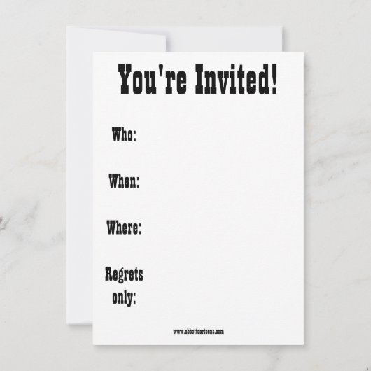 Grappige Thanksgiving Humor uitnodigingen (Achterkant)