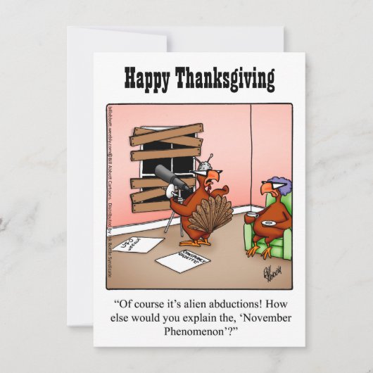 Grappige Thanksgiving Humor uitnodigingen (Voorkant)