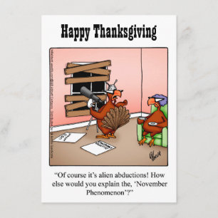 Grappige Thanksgiving Humor uitnodigingen