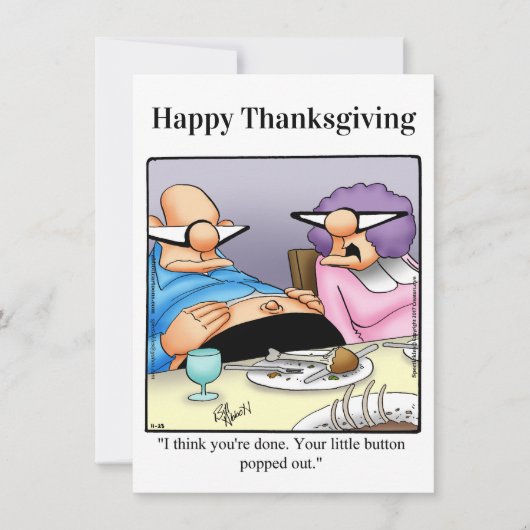 Grappige Thanksgiving Humor uitnodigingen (Voorkant)