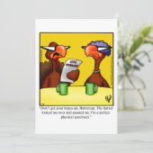 Grappige Thanksgiving Humor Vakantie Kaart (Staand voorkant)