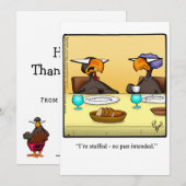 Grappige Thanksgiving Humor Vakantie Kaart (Voorkant / Achterkant)