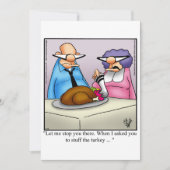 Grappige Thanksgiving Humor Vakantie Kaart (Voorkant)
