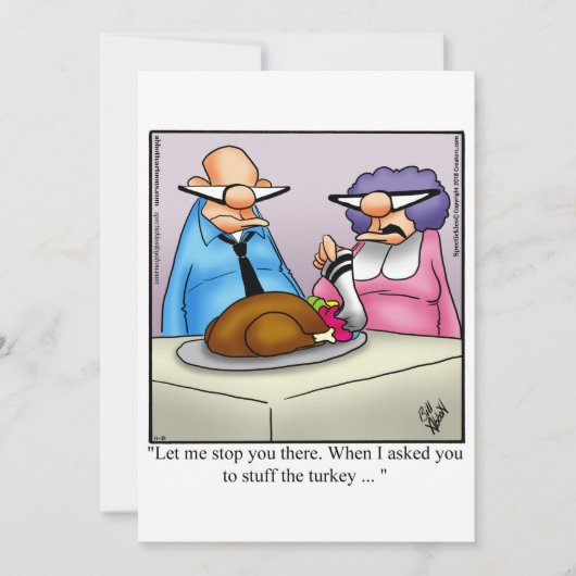 Grappige Thanksgiving Humor Vakantie Kaart (Voorkant)