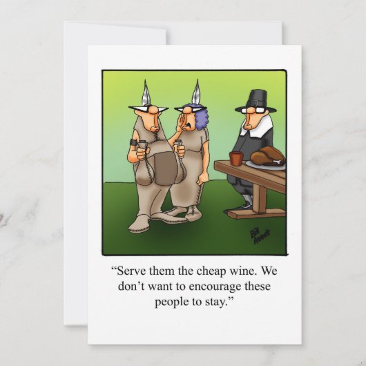 Grappige Thanksgiving Humor Vakantie Kaart (Voorkant)