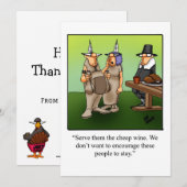 Grappige Thanksgiving Humor Vakantie Kaart (Voorkant / Achterkant)