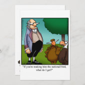 Grappige Thanksgiving Humor Vakantie Kaart (Voorkant / Achterkant)