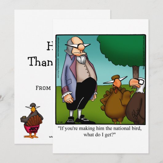 Grappige Thanksgiving Humor Vakantie Kaart (Voorkant / Achterkant)