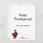 Grappige Thanksgiving Humor Vakantie Kaart (Achterkant)