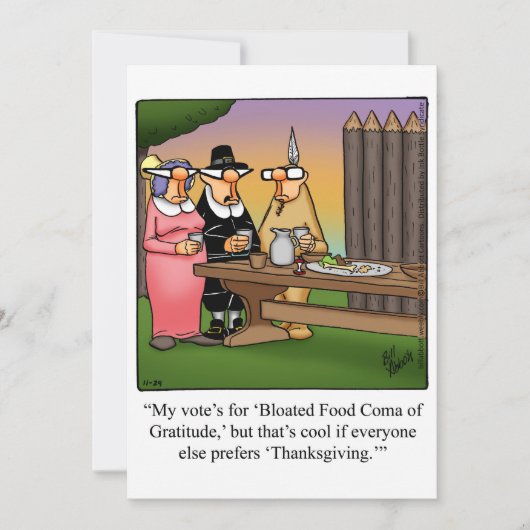 Grappige Thanksgiving Humor Vakantie Kaart (Voorkant)