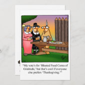 Grappige Thanksgiving Humor Vakantie Kaart (Voorkant / Achterkant)