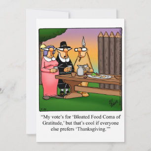 Grappige Thanksgiving Humor Vakantie Kaart