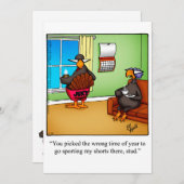 Grappige Thanksgiving Humor Vakantie Kaart (Voorkant / Achterkant)