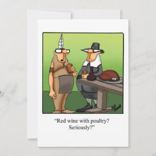 Grappige Thanksgiving Humor Vakantie Kaart