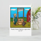 Grappige Thanksgiving Humor Vakantie Kaart (Staand voorkant)