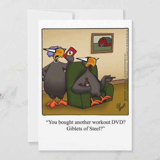 Grappige Thanksgiving Humor Vakantie Kaart (Voorkant)