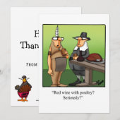 Grappige Thanksgiving humor vakantiekaart Feestdagenkaart (Voorkant / Achterkant)