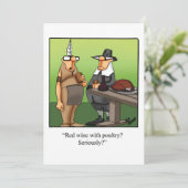 Grappige Thanksgiving humor vakantiekaart Feestdagenkaart (Staand voorkant)