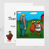 Grappige Thanksgiving humor vakantiekaart Feestdagenkaart (Voorkant / Achterkant)